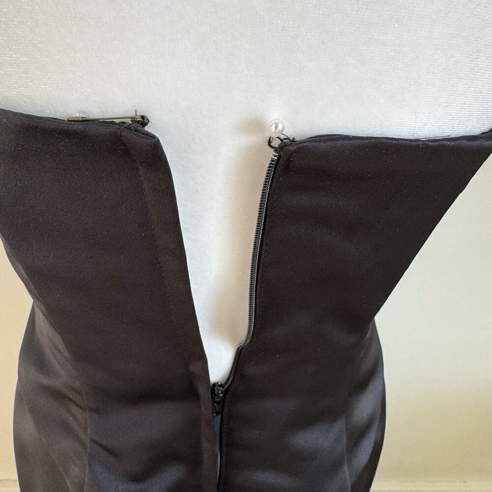 Vtg Jessica McClintock Gunne Sax Corset Lace Up Black 4 5 6 Strapless Gown Dress - Picture 6 of 14